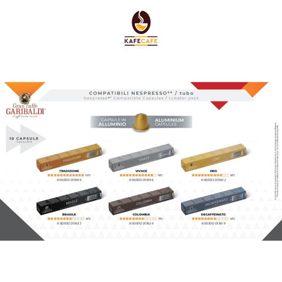 Picture of 60 NESPRESSO ALUMINIUM GRAN CAFFE GARIBALDI COLLECTION